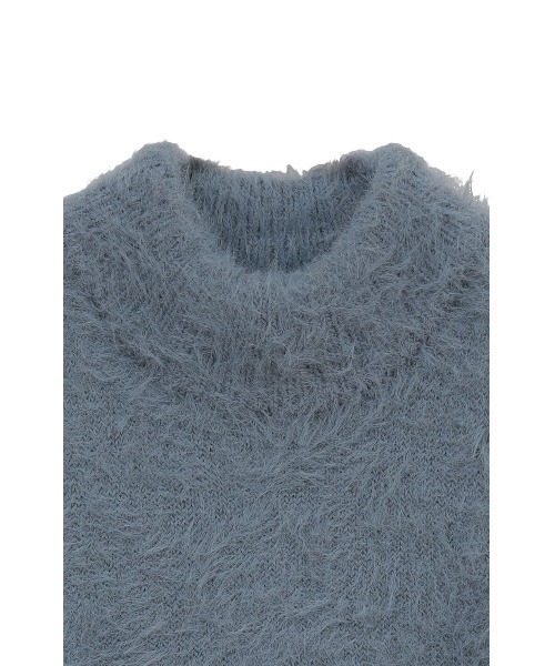 CLANE/クラネ】SHAGGY AMERICAN SLEEVE KNIT TOPS/シャギーアメリカン