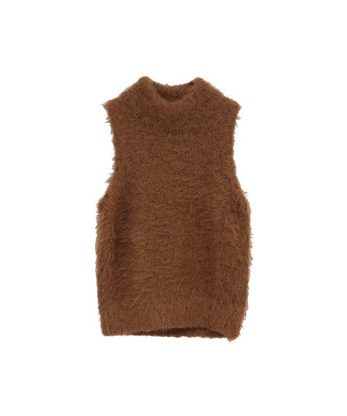 CLANE(クラネ)の「【CLANE/クラネ】SHAGGY AMERICAN SLEEVE KNIT TOPS/シャギーアメリカンスリーブニットトップス(ベスト・レディース・ブルー/ブラウン・1/2)」の9枚目の写真