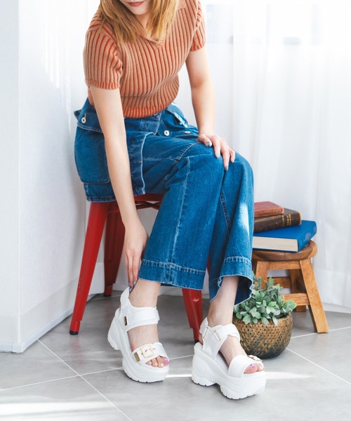 attagirl(アタガール)の「厚底スニーカーソールサンダル(サンダル・レディース・ホワイト/ライトブラウン/ブラック/シルバー・S/M/L/LL/3L)」の22枚目の写真