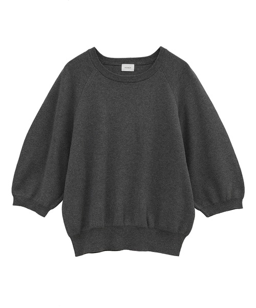 MANOF(マノフ)の「CURVE SLEEVE KNIT TOPS(ニット/セーター・レディース・グレー/ブラック/ホワイト/オレンジ・M/S)」の10枚目の写真