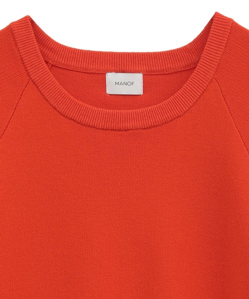 MANOF(マノフ)の「CURVE SLEEVE KNIT TOPS(ニット/セーター・レディース・グレー/ブラック/ホワイト/オレンジ・M/S)」の18枚目の写真