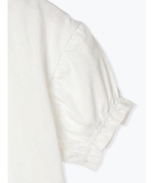 Samansa Mos2 Lagom（サマンサモスモスラーゴム）の「いちごアップリケパフスリーブTシャツ（Tシャツ/カットソー・キッズ・ピンク/オフホワイト・120/110/100/130/95）」の6枚目の写真