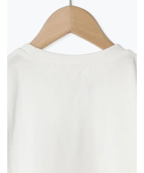 Samansa Mos2 Lagom（サマンサモスモスラーゴム）の「いちごアップリケパフスリーブTシャツ（Tシャツ/カットソー・キッズ・ピンク/オフホワイト・120/110/100/130/95）」の8枚目の写真