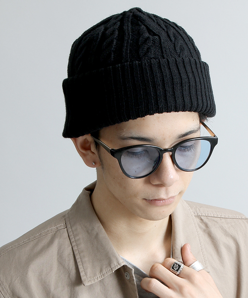 WEGO（ウィゴー）の「◆WEGO/ケーブルニットキャップ（ニットキャップ/ビーニー・メンズ・ブラック/ネイビー/ホワイト/ワイン/杢グレー・FREE）」の3枚目の写真