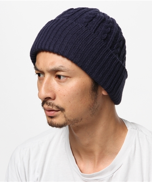 WEGO（ウィゴー）の「◆WEGO/ケーブルニットキャップ（ニットキャップ/ビーニー・メンズ・ブラック/ネイビー/ホワイト/ワイン/杢グレー・FREE）」の10枚目の写真