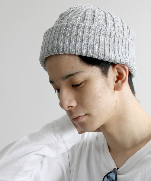 WEGO（ウィゴー）の「◆WEGO/ケーブルニットキャップ（ニットキャップ/ビーニー・メンズ・ブラック/ネイビー/ホワイト/ワイン/杢グレー・FREE）」の15枚目の写真