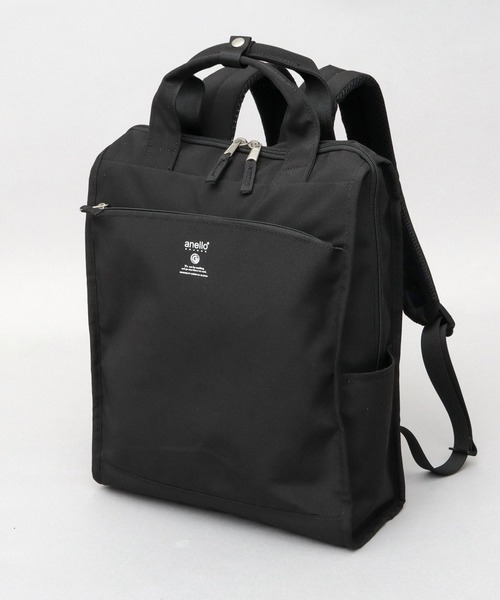 anello(アネロ)の「CABIN キャビン 撥水加工 10ポケット A4対応 トート型リュック 18L(バックパック/リュック・レディース・グレイッシュベージュ/ブラック/スミクロ・FREE)」の4枚目の写真