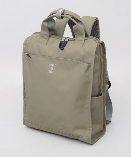 anello(アネロ)の「CABIN キャビン 撥水加工 10ポケット A4対応 トート型リュック 18L(バックパック/リュック・レディース・グレイッシュベージュ/ブラック/スミクロ・FREE)」の6枚目の写真
