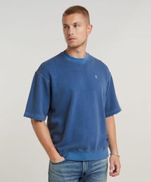 G-STAR | OVERDYED LOOSE SWEATER/オーバーダイショートスリーブスウェット/ヴィンテージ加工(Tシャツ/カットソー)