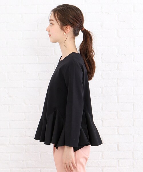 index（インデックス）の「◇異素材アシメペプラムトップス