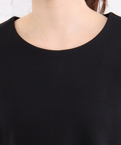 index(インデックス)の「◆異素材アシメペプラムトップス【洗濯機洗い可/ストレッチ】(Tシャツ/カットソー・レディース・ブラック/チャコールグレー/オフホワイト・40/38/42/36)」の19枚目の写真