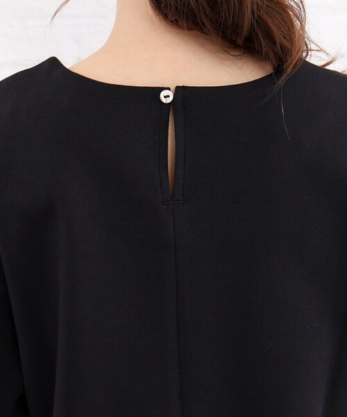 index(インデックス)の「◆異素材アシメペプラムトップス【洗濯機洗い可/ストレッチ】(Tシャツ/カットソー・レディース・ブラック/チャコールグレー/オフホワイト・40/38/42/36)」の20枚目の写真