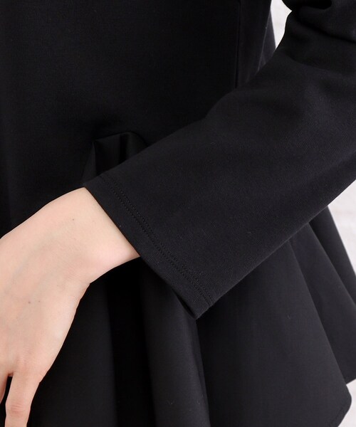 index(インデックス)の「◆異素材アシメペプラムトップス【洗濯機洗い可/ストレッチ】(Tシャツ/カットソー・レディース・ブラック/チャコールグレー/オフホワイト・40/38/42/36)」の21枚目の写真