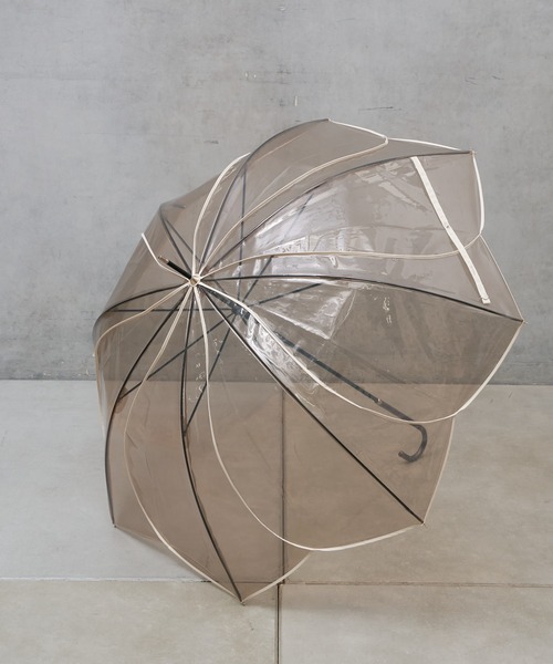 BIRTHDAY BAR(バースデイバー)の「クリアアンブレラ カラーパイピング(長傘・レディース・ブラウン/クリア・フリー)」の16枚目の写真