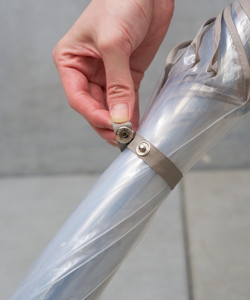 BIRTHDAY BAR(バースデイバー)の「クリアアンブレラ カラーパイピング(長傘・レディース・ブラウン/クリア・フリー)」の18枚目の写真