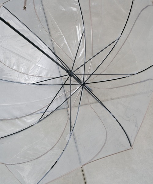 BIRTHDAY BAR(バースデイバー)の「クリアアンブレラ カラーパイピング(長傘・レディース・ブラウン/クリア・フリー)」の22枚目の写真