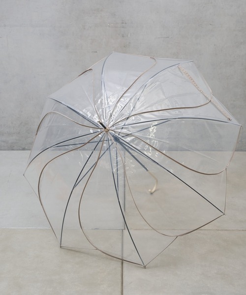 BIRTHDAY BAR(バースデイバー)の「クリアアンブレラ カラーパイピング(長傘・レディース・ブラウン/クリア・フリー)」の5枚目の写真