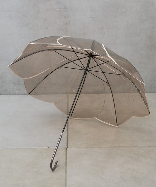 BIRTHDAY BAR(バースデイバー)の「クリアアンブレラ カラーパイピング(長傘・レディース・ブラウン/クリア・フリー)」の10枚目の写真