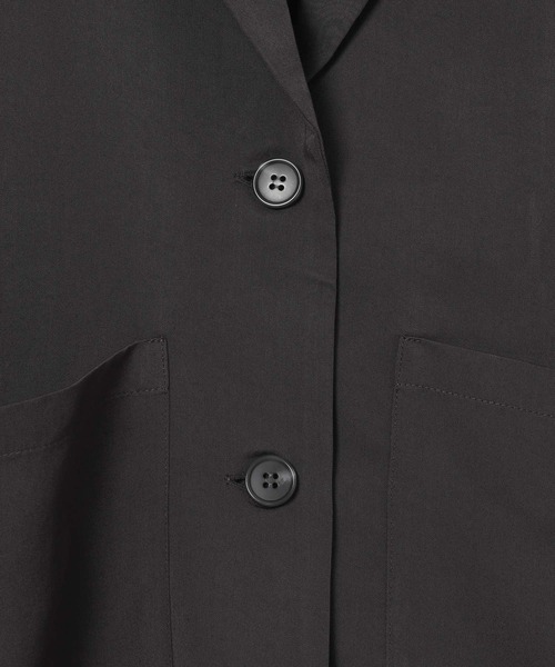 BAYFLOW（ベイフロー）の「[涼しい!!薄手シャツ生地]テーラーシャツジャケット（テーラードジャケット・レディース・チャコール/グレイッシュベージュ/アイボリー・MEDIUM/SMALL）」の12枚目の写真