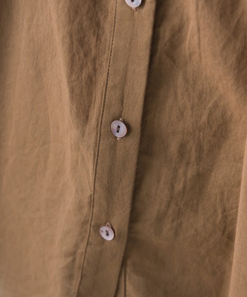 OMNES(オムネス)の「コットンボイル袖プリーツノースリーブシャツ(シャツ/ブラウス・レディース・ブラウン/ブラック/ホワイト/ピンク・FREE)」の9枚目の写真