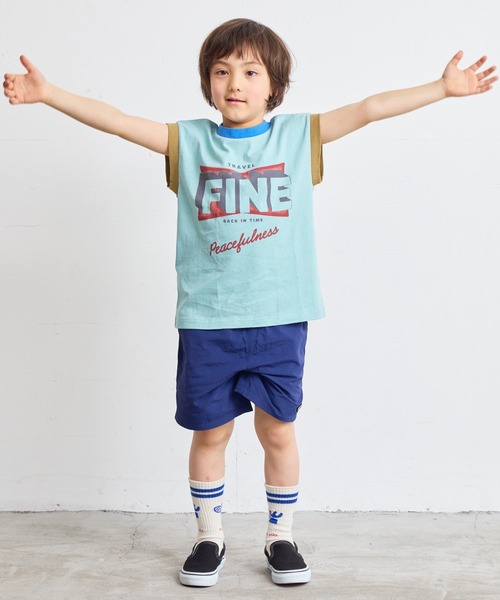 BIG FIELD（ビッグフィールド）の「プリントリンガータンクトップ（90～150cm）（タンクトップ・キッズ・チャコール/ライトブルー/オフホワイト・120/110/100/130/90/150/140）」の10枚目の写真