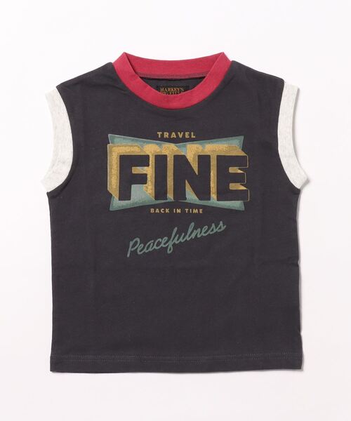 BIG FIELD（ビッグフィールド）の「プリントリンガータンクトップ（90～150cm）（タンクトップ・キッズ・チャコール/ライトブルー/オフホワイト・120/110/100/130/90/150/140）」の13枚目の写真