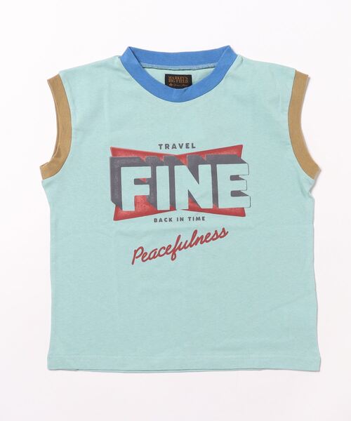 BIG FIELD（ビッグフィールド）の「プリントリンガータンクトップ（90～150cm）（タンクトップ・キッズ・チャコール/ライトブルー/オフホワイト・120/110/100/130/90/150/140）」の14枚目の写真