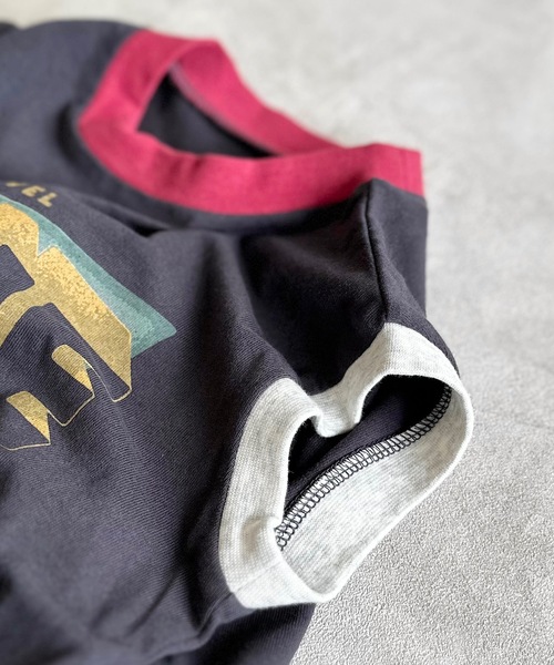 BIG FIELD（ビッグフィールド）の「プリントリンガータンクトップ（90～150cm）（タンクトップ・キッズ・チャコール/ライトブルー/オフホワイト・120/110/100/130/90/150/140）」の17枚目の写真