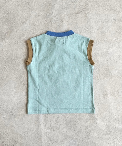 BIG FIELD（ビッグフィールド）の「プリントリンガータンクトップ（90～150cm）（タンクトップ・キッズ・チャコール/ライトブルー/オフホワイト・120/110/100/130/90/150/140）」の20枚目の写真