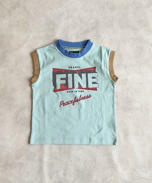 BIG FIELD（ビッグフィールド）の「プリントリンガータンクトップ（90～150cm）（タンクトップ・キッズ・チャコール/ライトブルー/オフホワイト・120/110/100/130/90/150/140）」の19枚目の写真