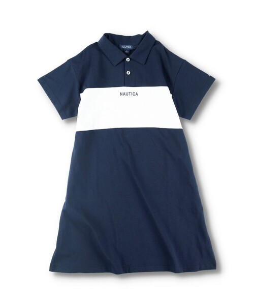 NAUTICA（ノーティカ）の「【NAUTICA/ノーティカ】配色切替ポロワンピース（ワンピース・キッズ・アイボリー/ネイビー・XS/XL/L/M/S）」の2枚目の写真