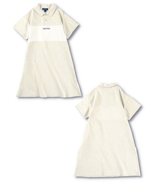 NAUTICA（ノーティカ）の「【NAUTICA/ノーティカ】配色切替ポロワンピース（ワンピース・キッズ・アイボリー/ネイビー・XS/XL/L/M/S）」の4枚目の写真