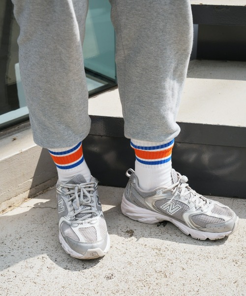 GUNZE（グンゼ）の「【GUNZE×TYPY】ラインショートソックス（WOMENS）（ソックス/靴下・レディース・ネイビー/オレンジ/グリーン/ピンク/ダークグリーン/ブラック・23～25cm）」の11枚目の写真