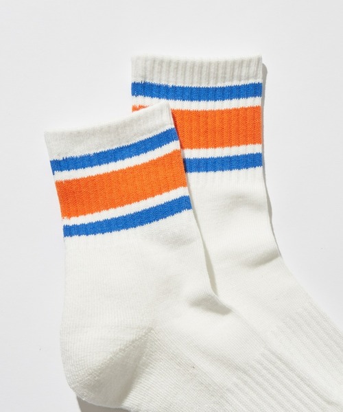 GUNZE（グンゼ）の「【GUNZE×TYPY】ラインショートソックス（WOMENS）（ソックス/靴下・レディース・ネイビー/オレンジ/グリーン/ピンク/ダークグリーン/ブラック・23～25cm）」の13枚目の写真