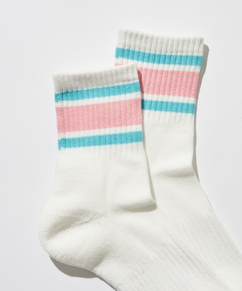 GUNZE（グンゼ）の「【GUNZE×TYPY】ラインショートソックス（WOMENS）（ソックス/靴下・レディース・ネイビー/オレンジ/グリーン/ピンク/ダークグリーン/ブラック・23～25cm）」の15枚目の写真