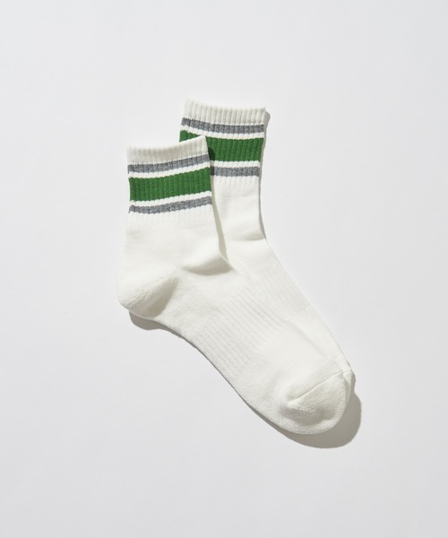 GUNZE（グンゼ）の「【GUNZE×TYPY】ラインショートソックス（WOMENS）（ソックス/靴下・レディース・ネイビー/オレンジ/グリーン/ピンク/ダークグリーン/ブラック・23～25cm）」の18枚目の写真