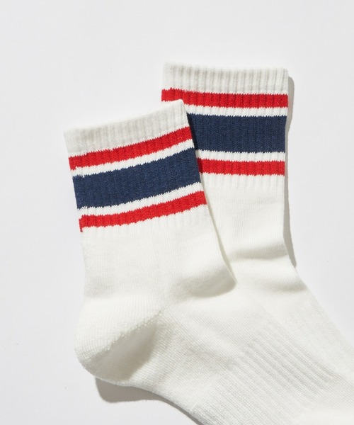 GUNZE（グンゼ）の「【GUNZE×TYPY】ラインショートソックス（WOMENS）（ソックス/靴下・レディース・ネイビー/オレンジ/グリーン/ピンク/ダークグリーン/ブラック・23～25cm）」の19枚目の写真