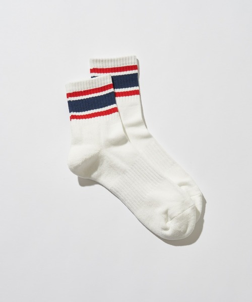 GUNZE（グンゼ）の「【GUNZE×TYPY】ラインショートソックス（WOMENS）（ソックス/靴下・レディース・ネイビー/オレンジ/グリーン/ピンク/ダークグリーン/ブラック・23～25cm）」の20枚目の写真