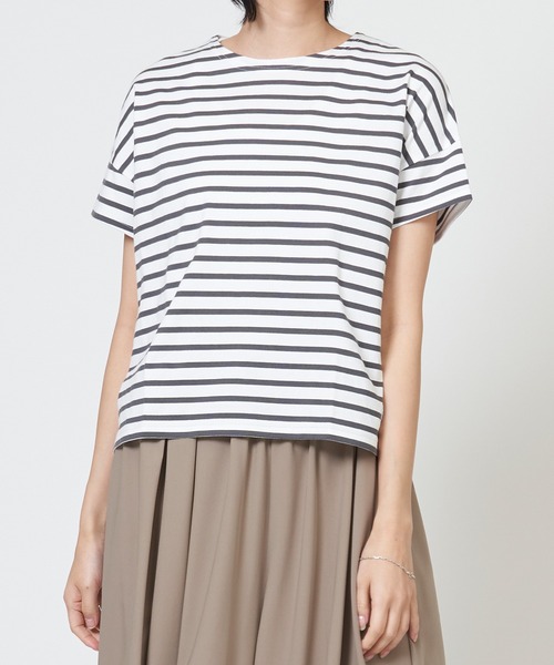 ORCIVAL(オーシバル)の「BOAT NECK S/S P.O.(Tシャツ/カットソー・レディース・ホワイト系その他/ホワイト系その他3/ホワイト系その他5/ホワイト系その他6/ホワイト系その他7/ホワイト系その他2/ホワイト系その他4/ホワイト系3/ホワイト系2/ブラック/ホワイト/ホワイト系1・1)」の5枚目の写真