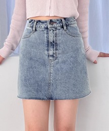 Heather（ヘザー）の「刺繍デニムミニスカート　115758（デニムスカート）」