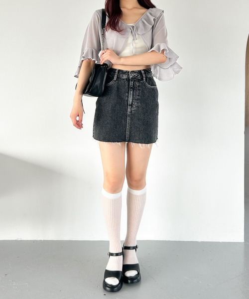 Heather（ヘザー）の「刺繍デニムミニスカート　115758（デニムスカート・レディース・ブラック/ブルー・S/M）」の13枚目の写真