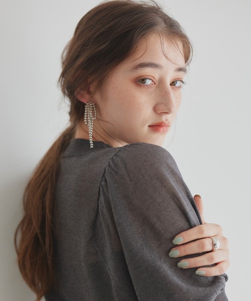 LIAN(リアン)の「ビーズリボンピアス(ピアス(両耳用)・レディース・シルバー/ゴールド・FREE)」の10枚目の写真