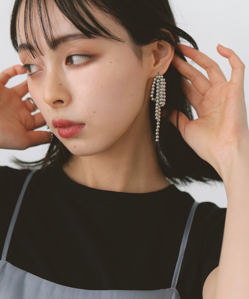 LIAN(リアン)の「ビーズリボンピアス(ピアス(両耳用)・レディース・シルバー/ゴールド・FREE)」の14枚目の写真