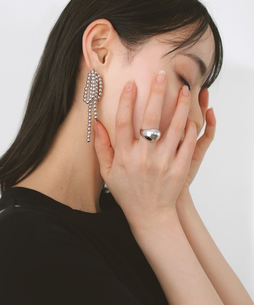LIAN(リアン)の「ビーズリボンピアス(ピアス(両耳用)・レディース・シルバー/ゴールド・FREE)」の15枚目の写真