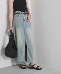 Shelly island | コードベルト付デニムロングスカート(デニムスカート)