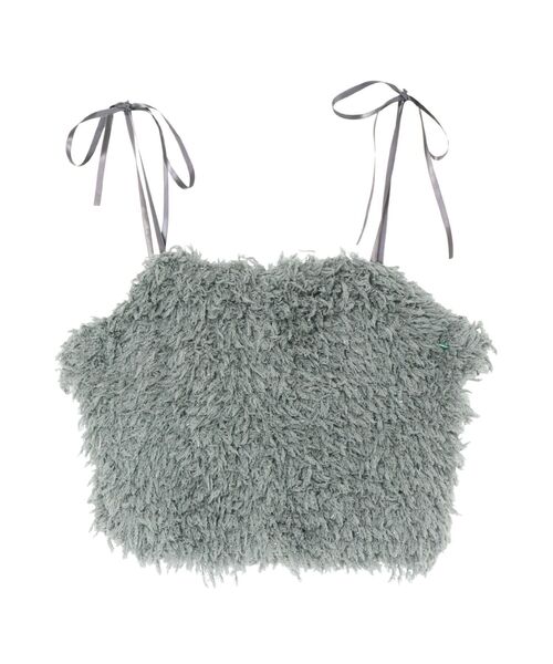 EVRIS(エヴリス)の「シャギーリボンビスチェ【セットアップ着用可能】(キャミソール・レディース・グレー/ブラック・FREE)」の18枚目の写真