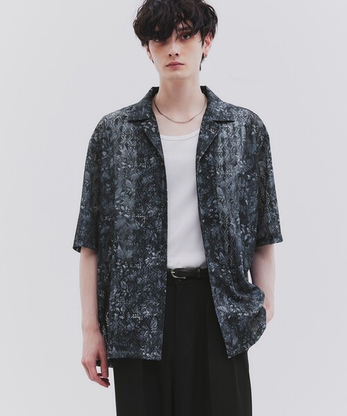 tk.TAKEO KIKUCHI（ティーケータケオキクチ）の「◆アソートレースデザインシャツ（シャツ/ブラウス・メンズ・ブルー系その他2/ホワイト/ブラック/ブラック系・03/02/01）」の3枚目の写真