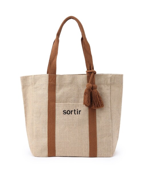 SHOO・LA・RUE（シューラルー）の「◆オープンポケット付きジュートビッグトート（トートバッグ・レディース・ブラック系/ライトパープル/オレンジ/イエロー/ブラック/ダークブラウン・00）」の3枚目の写真