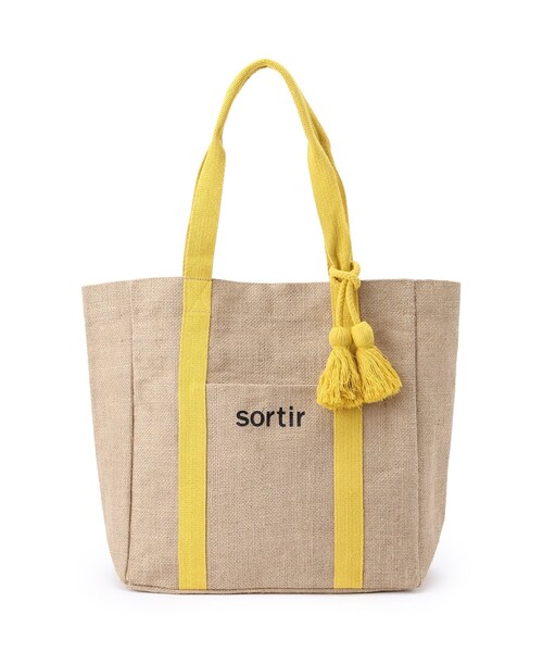 SHOO・LA・RUE（シューラルー）の「◆オープンポケット付きジュートビッグトート（トートバッグ・レディース・ブラック系/ライトパープル/オレンジ/イエロー/ブラック/ダークブラウン・00）」の5枚目の写真