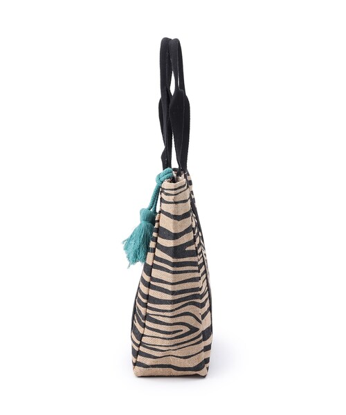 SHOO・LA・RUE（シューラルー）の「◆オープンポケット付きジュートビッグトート（トートバッグ・レディース・ブラック系/ライトパープル/オレンジ/イエロー/ブラック/ダークブラウン・00）」の8枚目の写真